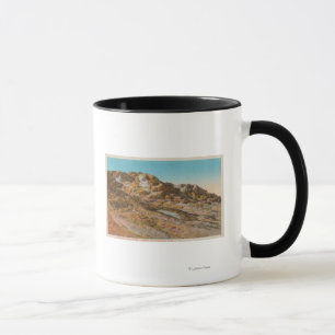 Yellowstone WYView av den Jupiter terrassen Mugg