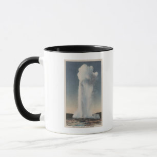 Yellowstone WYView av gammalt troget få utbrott Mugg