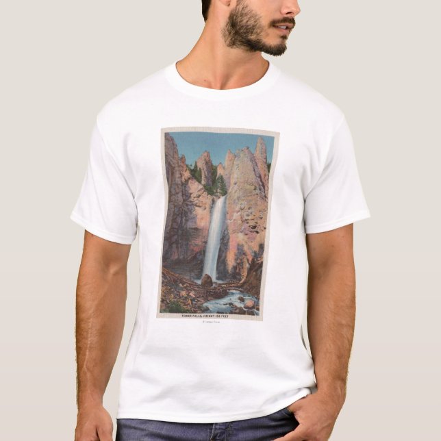 Yellowstone WYView av tornnedgångar T Shirt (Framsida)