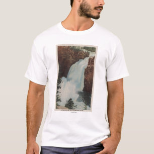 Yellowstone WYView av Yellowstone River nedgångar T-shirt