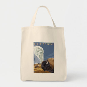 YellowstoneBison med gammalt troget Tygkasse
