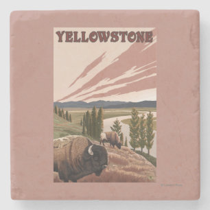 YellowstoneBison plats Stenunderlägg