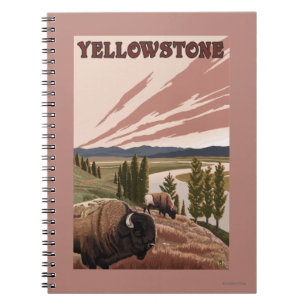 YellowstoneBison Scen Anteckningsbok