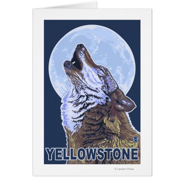 YellowstoneHowling-Varg Hälsningskort (Framsidan)