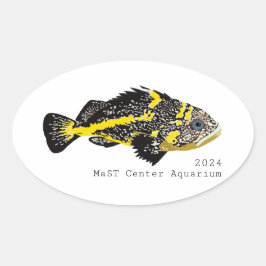 Yellowstripe Rockfish 2024 - Classic Round Sticker Ovalt Klistermärke