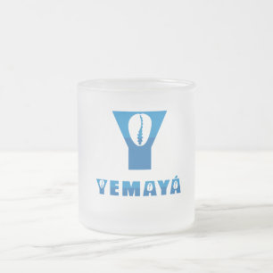 Yemaya frostat glas mugg för te eller kaffe