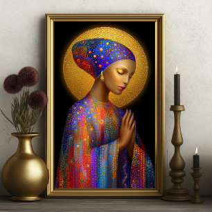 Yemaya Goddess för Kärlek Protection Healing Portr Poster