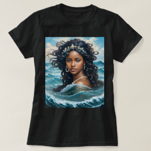 Yemaya Orisha Black Woman Goddess Art T Shirt