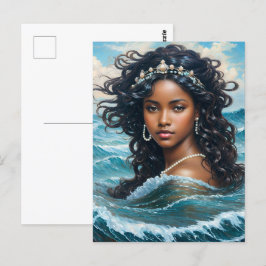 Yemaya Orisha Vatten Goddess Ocean Art Vykort