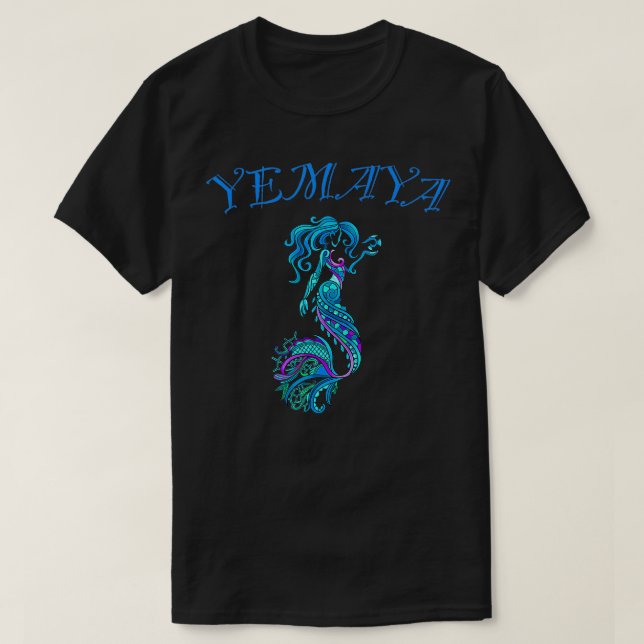 Yemaya Orishas Goddess Ifa Yoruba Religion Vatten  T Shirt (Design framsida)