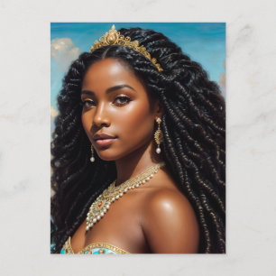 Yemaya Vatten Goddess Orisha Art Vykort