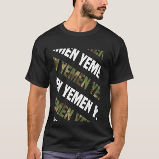 Yemen Camo Mönster Grönt Camouflage T Shirt