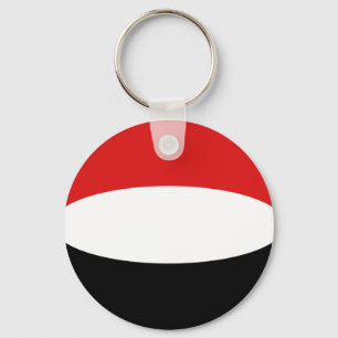 Yemen Fisheye Flagga Keychain Nyckelring