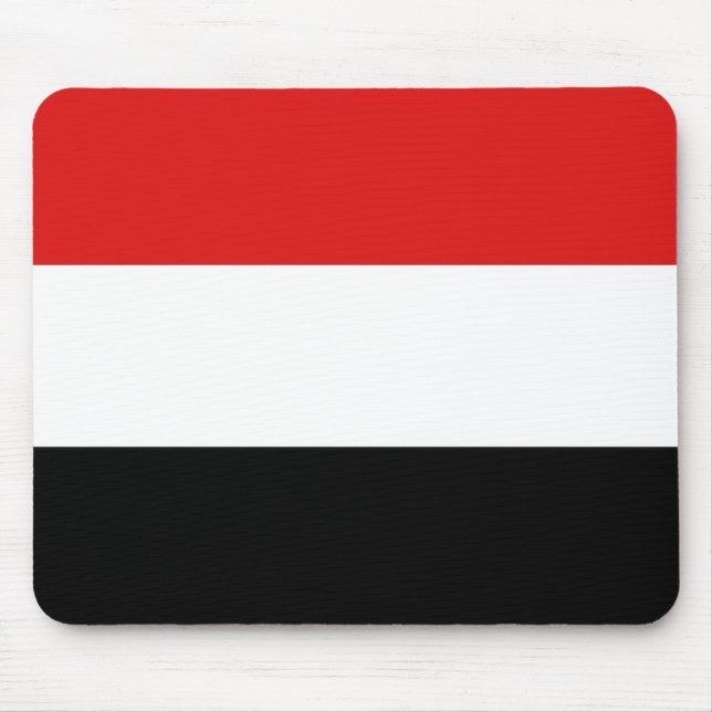 Yemen Flagga Mousepad Musmatta (Framsidan)