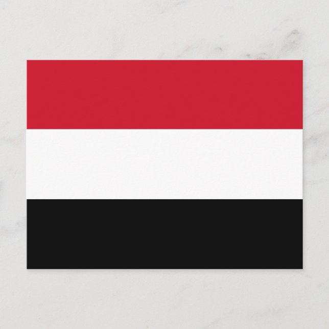 Yemen Flagga vykort (Framsida)