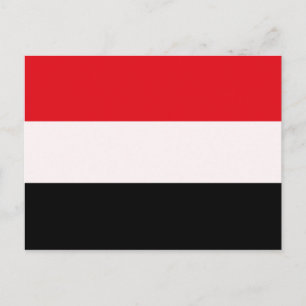 YEMEN FLAGGA VYKORT