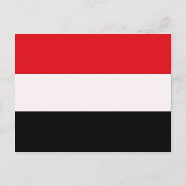 YEMEN FLAGGA VYKORT (Framsida)