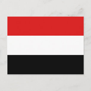 Yemen Flagga vykort