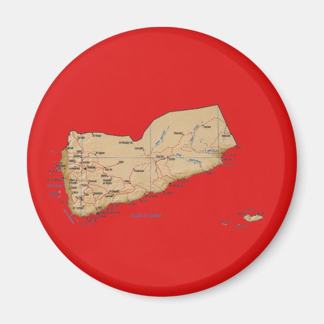 Yemen Kartmagnet Magnet (Framsidan)