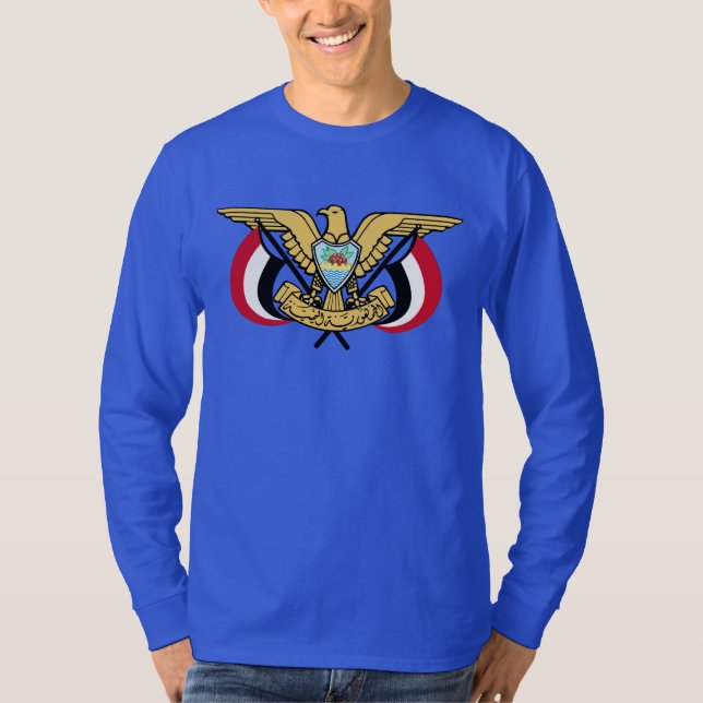 Yemen national emblem Hoodie Tee Shirt (Framsida)