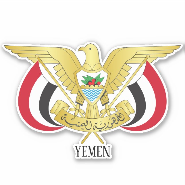 Yemen National Emblem Patriotic Klistermärken (Framsida)