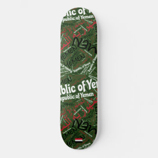 Yemen National Pride Wordcloud Skateboard