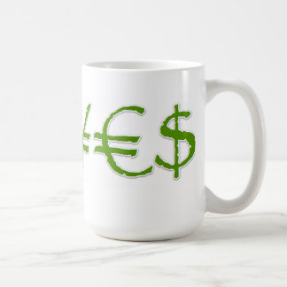 Yen Euro, valutamugg för dollar ¥€$ Kaffemugg