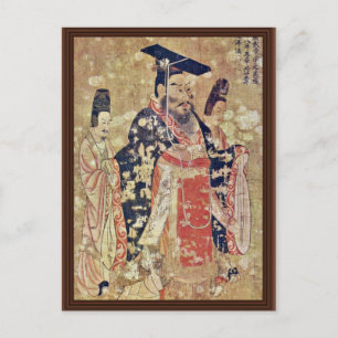 Yen Li:s kejsare Wu Ti från den sena Chou Dynasty Vykort