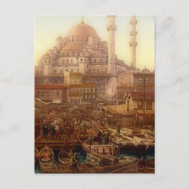Yeni Cami mosque och Eminö nü bazaar-ISTANBUL Vykort