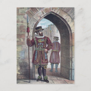 Yeoman Warder vid Torn i London Vykort