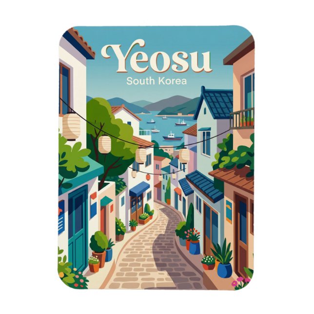 Yeosu gränd Sydkorea Magnet (Vertikal)