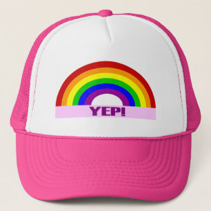 Yep gay pridehatt truckerkeps