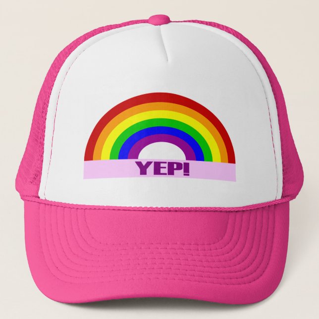 Yep gay pridehatt truckerkeps (Framsida)