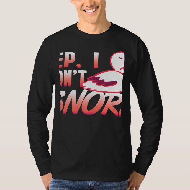 Yep I Don't Snore Pelican Designs Present T Shirt (Framsida)