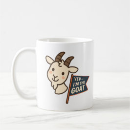 Yep I'm The GOAT Cute Funny Goat Head Design Kaffemugg
