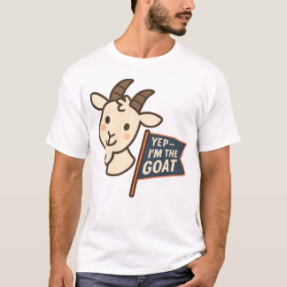 Yep I'm The GOAT Cute Funny Goat Head Design T Shirt