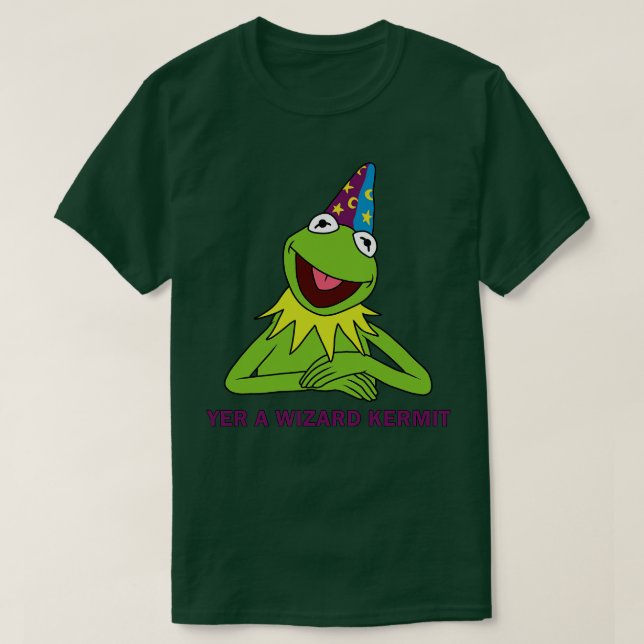 Yer A Wizard Kermit 2 T Shirt (Design framsida)