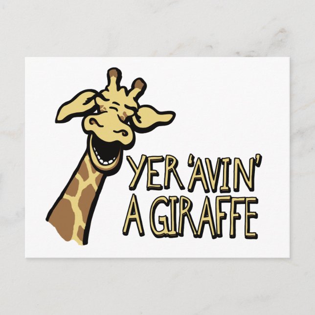 Yer 'avin' a giraffe slang cockney humor vycard vykort (Framsida)