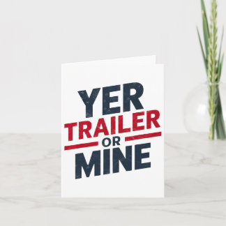 Yer Trailer eller Mine Funny USA 4 juli White Sopo Kort