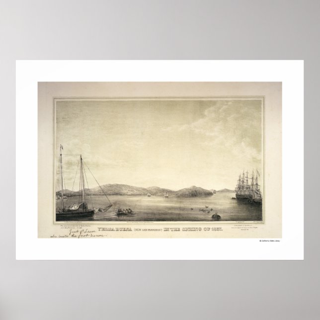Yerba Buena (numera San Francisco) Vår 1837 Poster (Framsidan)