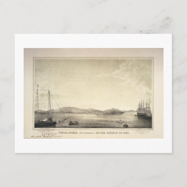 Yerba Buena (numera San Francisco) Vår 1837 Vykort (Framsida)