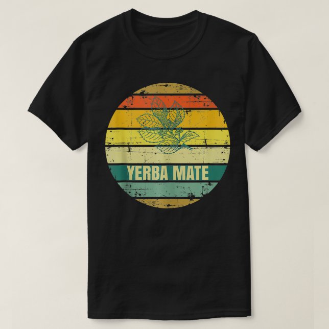 Yerba Mate Tea Drink Retro 2 T Shirt (Design framsida)
