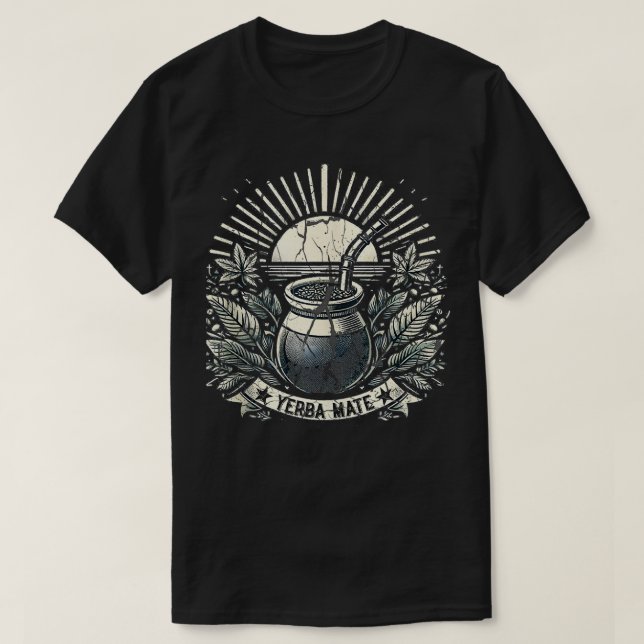 Yerbahola Yerba Mate Argentina Tea Drinker Hippie T Shirt (Design framsida)