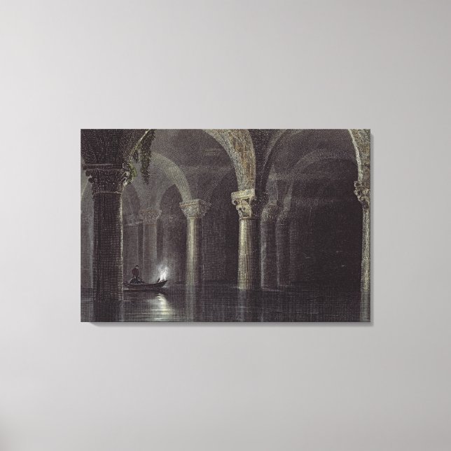 Yere Batan Serai (Cisterns) Istanbul, graverad Canvastryck (Framsida)