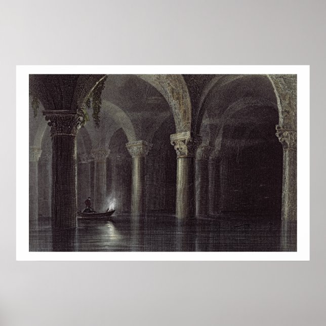 Yere Batan Serai (Cisterns) Istanbul, graverad Poster (Framsidan)