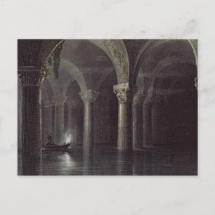 Yere Batan Serai (Cisterns) Istanbul, graverad Vykort