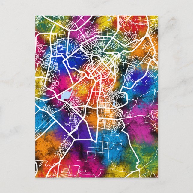 Yerevan Armenia City Karta Vykort (Framsida)