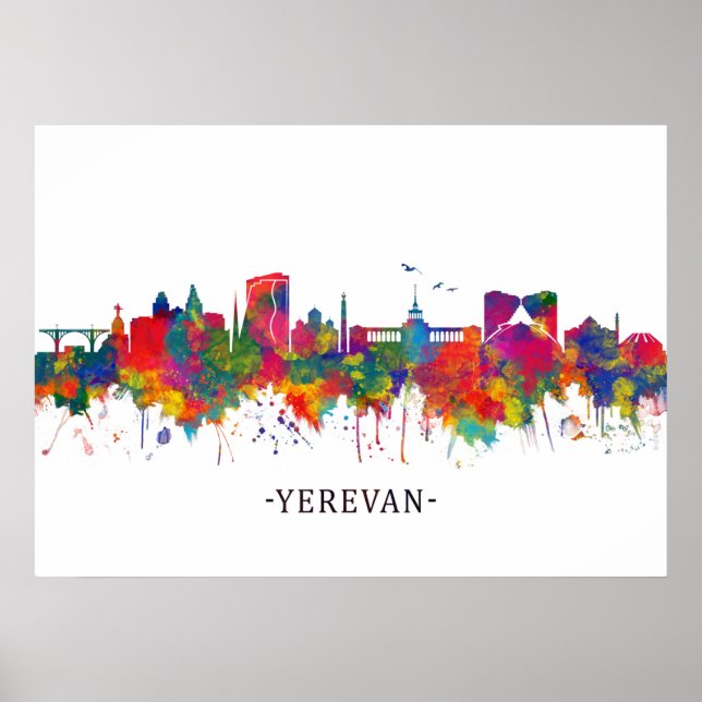 Yerevan Armenia Skyline Poster (Framsidan)