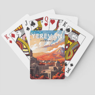 Yerevan Armenia Travel Art Vintage Casinokort