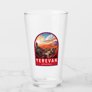 Yerevan Armenia Travel Art Vintage Glaskopp